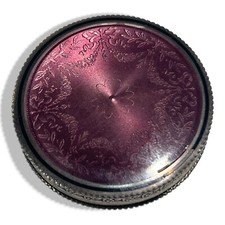 Scatola pillola argento smaltato guilloché fiori di giglio XIX smalto scatola...