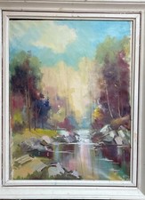 Dipinto olio tela incorniciato