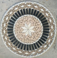 "ANTICA ROMA" ROSONE MOSAICO ANTICATO interni - esterni diam. 90 cm COD. RUDLXX