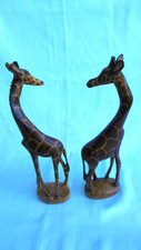 Scultura Giraffa In Legno