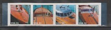 2007 STATI UNITI USA MOTOSCAFI IN LEGNO 4 VAL. ADESIVI MNH  MF121675
