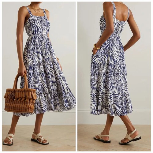 Abito midi lemlem sweepy blu - lemlem,