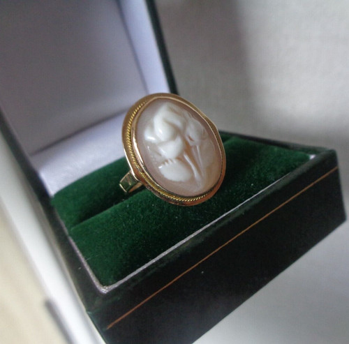 14ct oro cameo anello - oro,