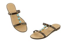 Ciabatta bassa marrone con