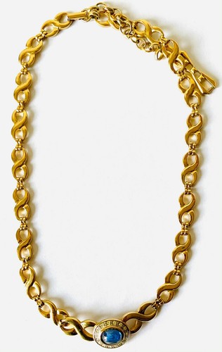 Collana dorata con zirconia - collana, dorata,