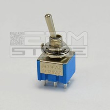 interruttore 3A ON-OFF-ON 2 vie a levetta da pannello deviatore leva - ART. EI03