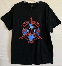 T-shirt concerto STEVE MORSE BAND Tour 2024 nera uomo taglia L Van Romaine Dave LaRue