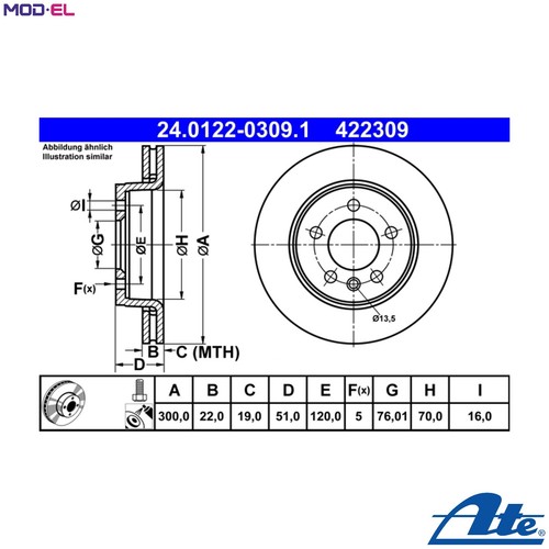 Dischi freno 0122 0309 1 - 2,