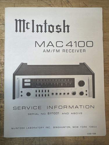Mcintosh mac4100 ricevitore - mcintosh,