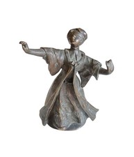 *HH* Statua In Bronzo Liberty Vittoriana Dea Bendata Fortuna Scultura Nobildonna