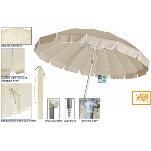 Ombrellone luxury panna cm - ombrellone,
