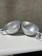 Coppia Di Grandi Applique Industriali In Alluminio E Metallo Vintage Anni ‘80