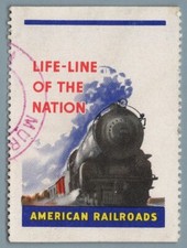 ES2157 Poster francobolli pubblicità: Life line of the Nation - American Railroads