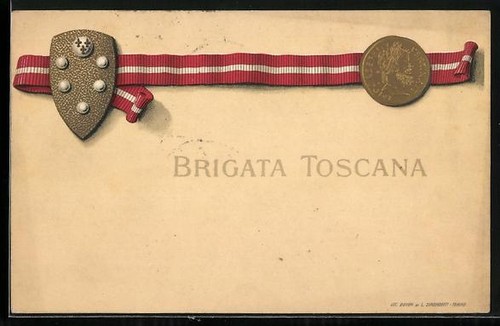 Cartolina brigata toscana - brigata,
