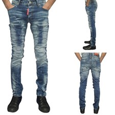 Jeans uomo strappato slim