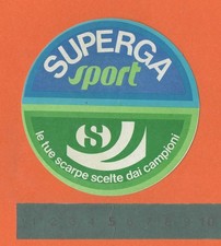 Adesivo Sticker Vintage Autocollant Aufkleber SUPERGA SPORT Scarpe dei Campioni