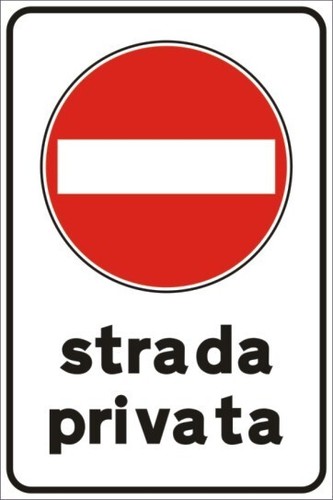 Cartello strada privata targa - strada,