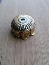 Coppetta Coppa Base Antica Per Lampadari In Lamierino Lavorato Dorato A Foglie