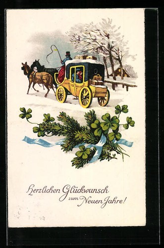 Cartolina diligenza con
