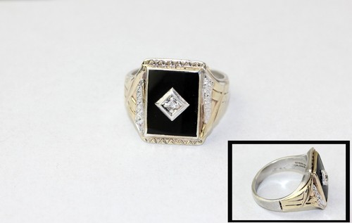 Anello antico deco - , e