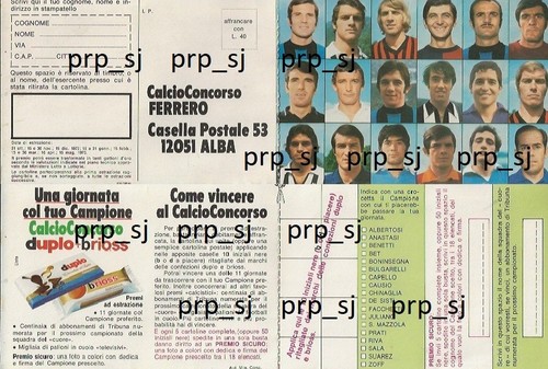 Cartolina calcio riva mazzola - cartolina,