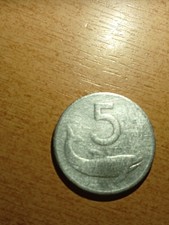 Moneta 5 lire delfino-errore di conio rarissima 