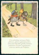 Artista Firmato Bohatta Morpurgo Uccellini Umanizzati Serie 4720 FG RUGHE pc TC6813