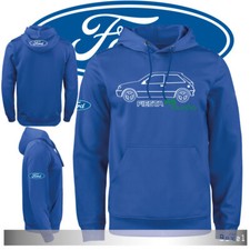FELPA CAPPUCCIO HOODIE PRINTED FORD FIESTA RS TURBO NOVITA' COTONE FRUIT COL BR