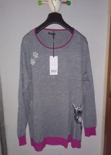 Fiorella Rubino Maglioncino Lurex Con Gatto Sul Fianco TG XL Preformata