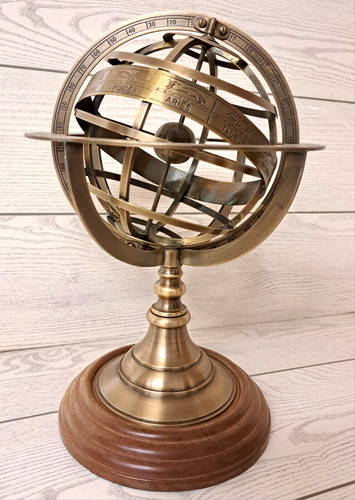 Sfera armillare ottone - ottone, brunito