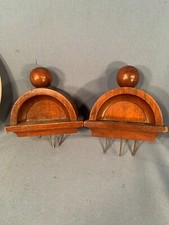 Mobili Part-c1870 Rinascimento coppia di sculture vittoriane, noce, 4,5"x4,75"