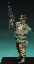 Modellino statuina resina 1/35 kit soldato americano moderno aviotrasportato Iraq guerra esercito non dipinto