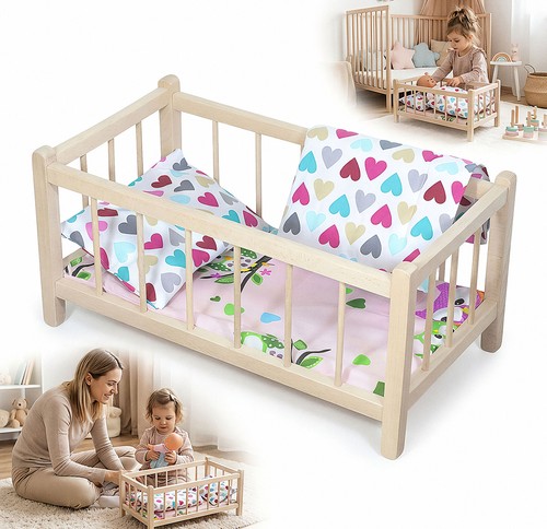 Lettino legno per bambole - per,