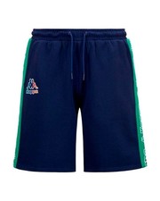  Pantaloncini Shorts UOMO Kappa LOGO FULTO Blu Cotone French Terry con tasche 
