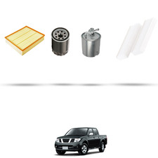 HOFFCAR Kit tagliando - 4 filtri per Nissan Navara (D40) 2.5 Dci 126kw Dal 2006