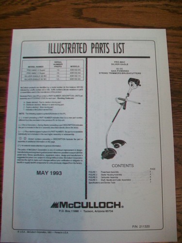Mcculloch pro mac silver - mcculloch, eagle