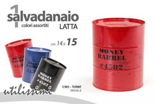 Salvadanaio latta monete - salvadanaio,