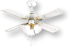 Perenz Ventilatore Soffitto Luce 4 Pale Lampadario ø 105 cm - 7060 B