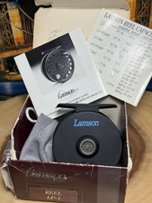 Mulinello da pesca a mosca Lamson LP-1, sacchetto di stoffa, documenti e scatola originale, "non pescato"