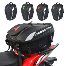 Borsa Moto Sella Posteriore 43x29x20 cm 37L Estendibile Zaino Casco Impermeabile