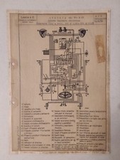 1950  LANCIA AURELIA  B.  10- B 21 SCHEMA IMPIANTO ELETTRICO SCHIZZO 121  TORINO