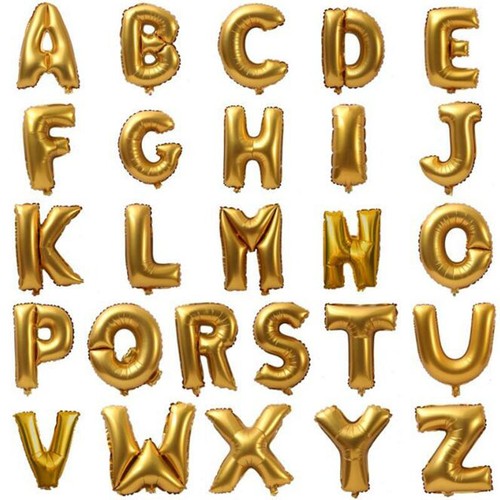 Palloncini lettera oro mylar - lettera,