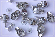 30pz Borchie teschio con rivetto argento16*9mm * Skull with loose rivet studs