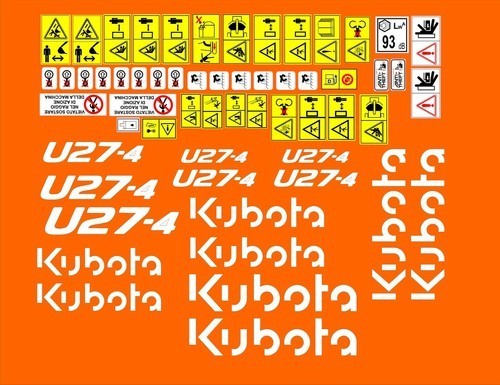 Kubota 4 decalcomanie - u, 27-