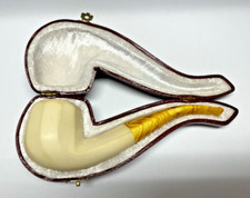LUBINSKI MEERSHAUM PIPE SCHIUMA DI MARE FREEHAND BENT PANELED pipe 烟斗 pfeife