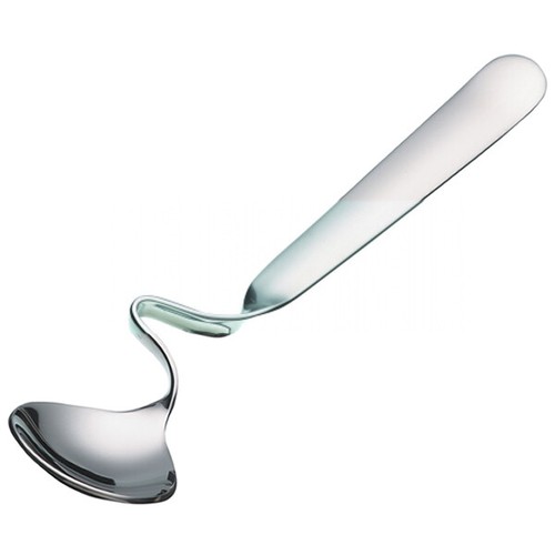 Cucchiaino acciaio curvo inox - acciaio,