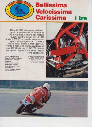 Advertising test moto bimota - moto,