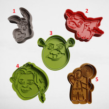 shrek set 5 pezzi cookie cutter formina tgliabiscotti cake design PDZ