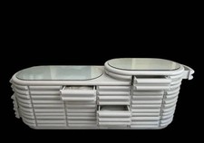 Banco Da Negozio In Legno Laccato Bianco