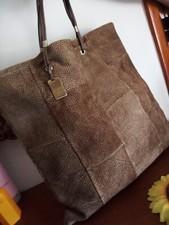 BORBONESE Vintage originale - borsa Handbag quail pattern Tote bag handle